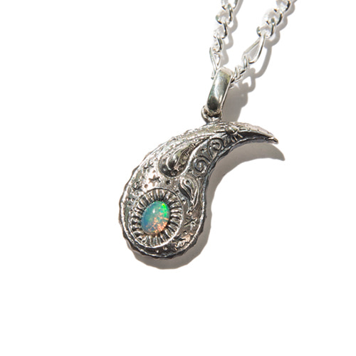 [#kk] Opal paisley necklace